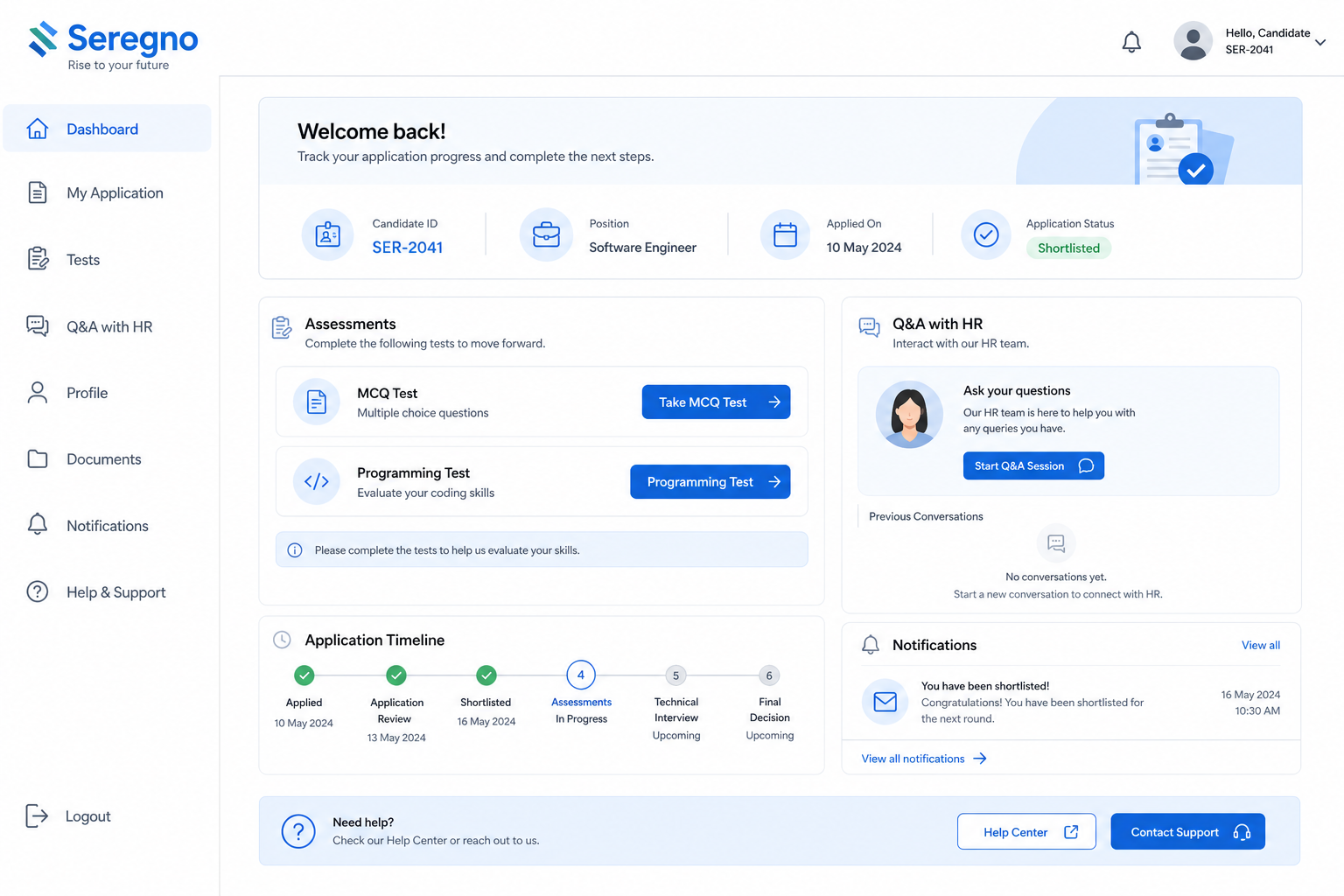 Candidate portal
